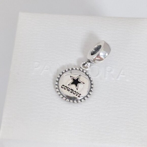 Pandora Dallas Cowboys NFL Logo Exclusive Dangle Charm with box - Picture 7 of 10
